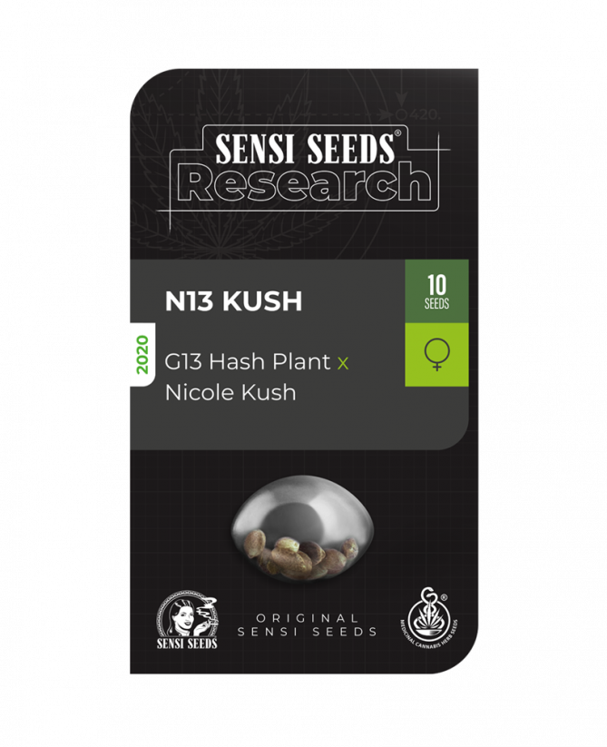 N13 Kush - feminizovaná semínka konopí - Počet semen v balení: 5, Výrobce: Sensi Seeds