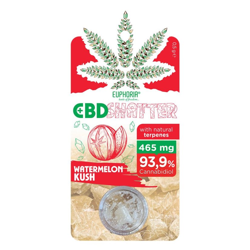CBD shatter watermelon kush