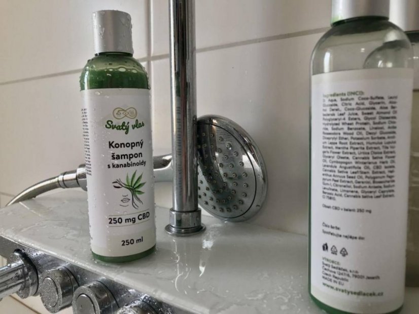 Svatý vlas - konopný šampon s kanabinoidy - Svatý Sedláček