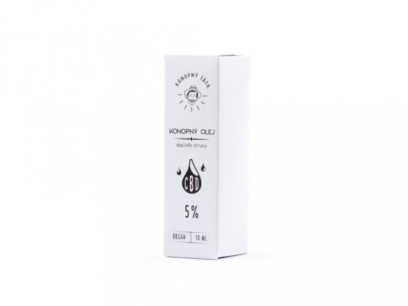 CBD olej 5 % - Konopný táta - krabička