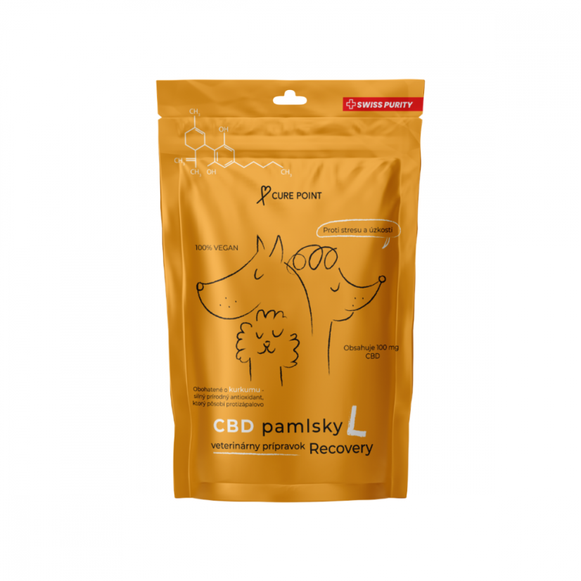 CURE POINT - CBD pamlsky pro psy - Recovery - pro radost z pohybu - Balení: S - malá plemena (50mg CBD)
