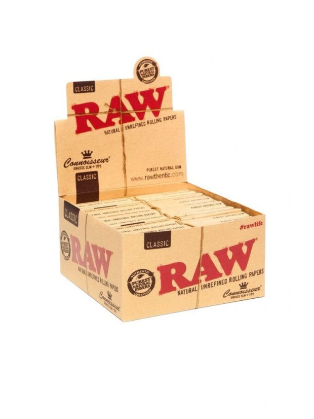 Cigaretové papírky Connoisseur RAW King Size Slim s filtry