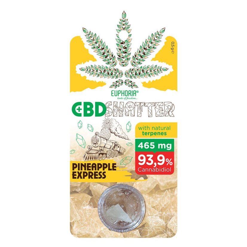 CBD shatter 93,9 % CBD Pineapple Express