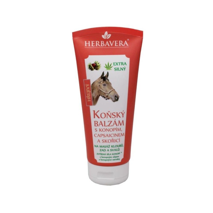 Herbavera - koňský balzám s konopím, capsaicinem a skořicí - 200 ml