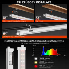 Pěstební lineární LED osvětlení  200W Spider Farmer