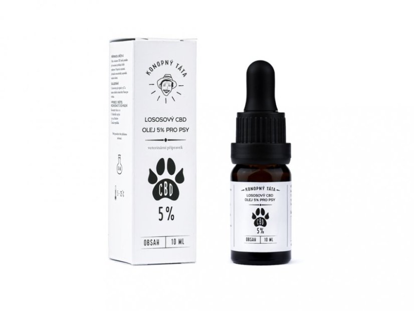 CBD olej pro psy lososový 5 % - Konopný táta