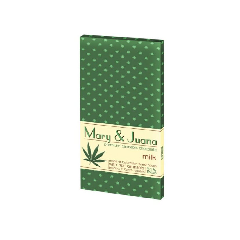 Mary & Juana mléčná čokoláda s konopným semínkem