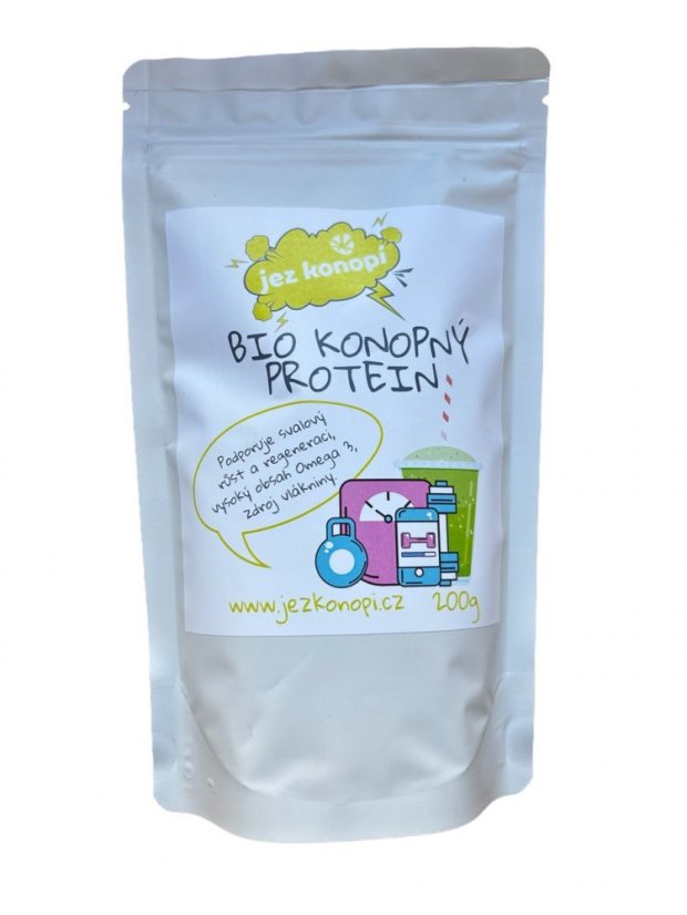 BIO Konopný protein bez příchutě - 200 g - Jezte konopí